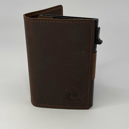 MINIMALIST LEATHER WALLET - DARK BROWN