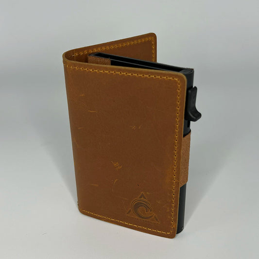 MINIMALIST LEATHER WALLET - LIGHT BROWN