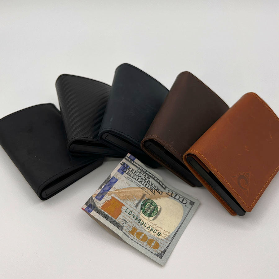 MINIMALIST LEATHER WALLET - DARK BROWN